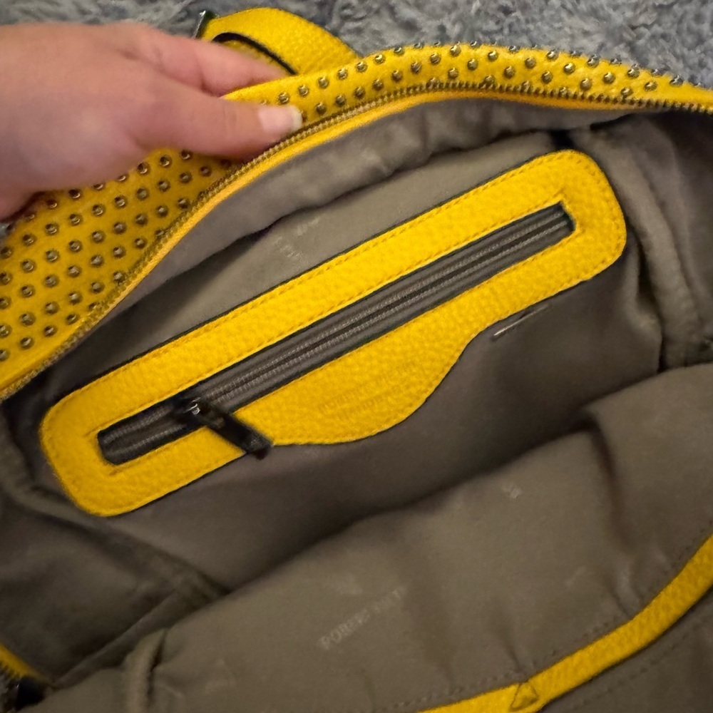 ROBERT PIETRI Yellow Studded Leather Backpack - Picture 4 of 15